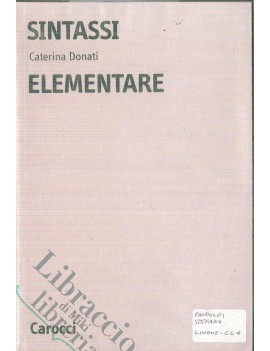 SINTASSI ELEMENTARE