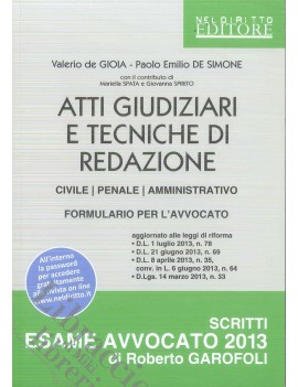 ATTI GIUDIZIARI E TECNICHE DI REDAZIONE