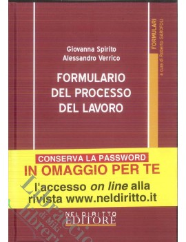 FORMULARIO DEL PROCESSO DEL LAVORO 2012