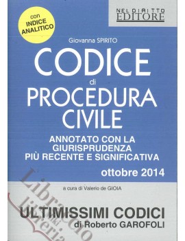 CODICE DI PROCEDURA CIVILE 2014 onnotato