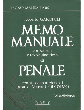 MEMO MANUALE PENALE con schemi e tavole