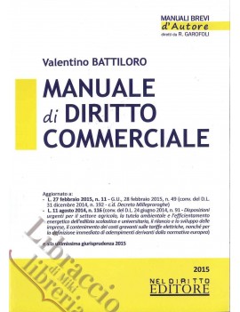 VE MANUALE DI DIRITO COMMERCIALE 2015