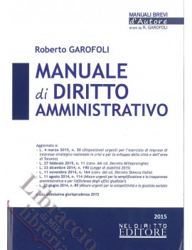 MANUALE DI DIRITTO AMMINISTRATIVO 2015