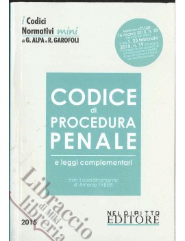 CODICE DI PROCEDURA PENALE 2015