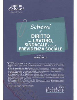 SCHEMI DI DIRITTO DEL LAVORO SINDACALE E