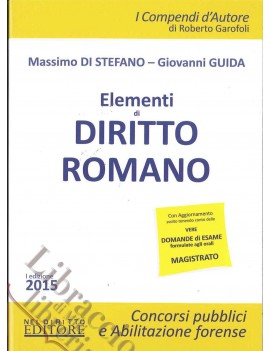 ELEMENTI DI DIRITTO ROMANO 2015