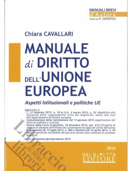 MANUALE DI DIRITTTO DELL'UNIONE EUROPEA