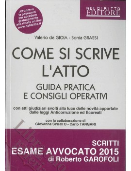 COME SI SCRIVE L'ATTO guida pratica e co