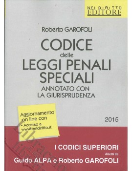 CODICE DELLE LEGGI PENALI SPECIALI 2015