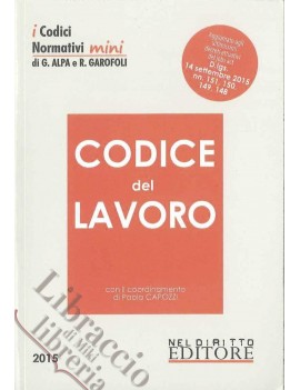 CODICE DEL LAVORO 2015