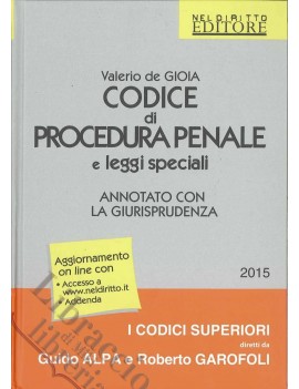 CODICE DI PROCEDURA PENALE 2015