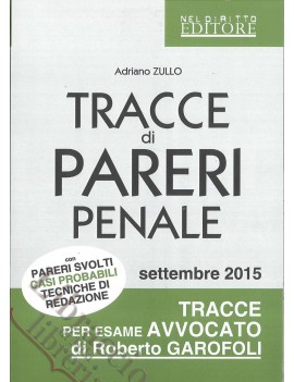 TRACCE DI PARERI PENALE