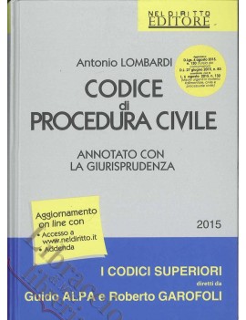 CODICE DI PROCEDURA CIVILE  2015