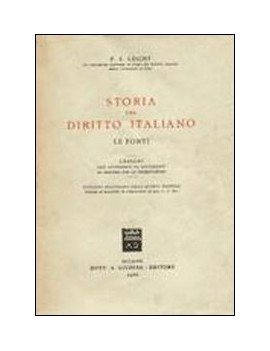 STORIA DEL DIRITTO ITALIANO