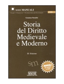 STORIA DEL DIRITTO MEDIEVALE E MODERNO 1