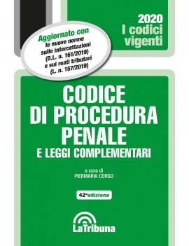 CODICE PROCEDURA PENALE E LEGGI COMPL