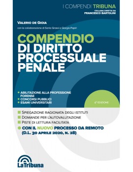 COMPENDIO DI DIRITTO PROCESSUALE PENALE