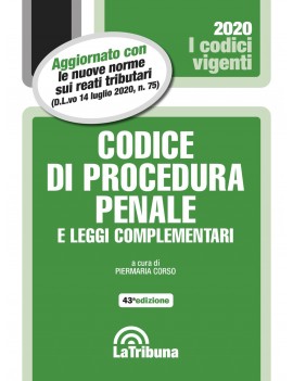 CODICE PROCEDURA PENALE E LEGGI COMPL