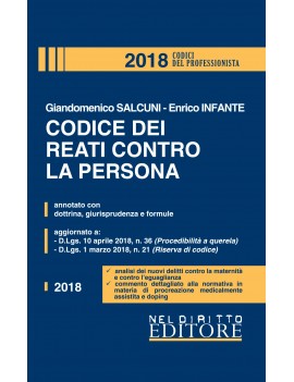 CODICE DEI REATI CONTRO LA PERSONA