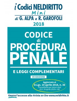 CODICE DI PROCEDURA PENALE 2018