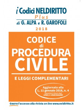 CODICE PROCEDURA CIVILE 2018