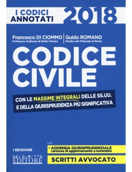 CODICE CIVILE 2018  e leggi complementar