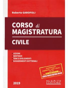 CORSO DI MAGISTRATURA CIVILE 2019