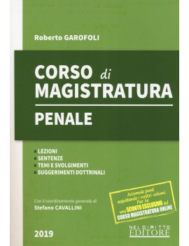 CORSO DI MAGISTRATURA PENALE 2019