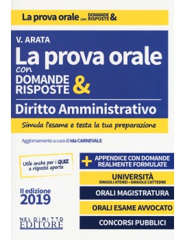 PROVA ORALE DIRITTO AMMINISTRATIVO