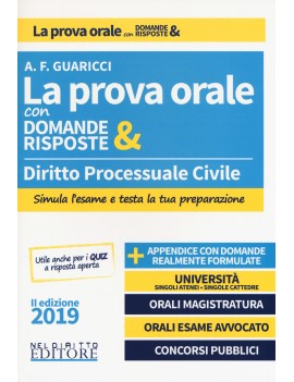 PROVA ORALE DIRITTO PROCESSUALE CIVILE