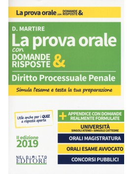 PROVA ORALE DIRITTO PROCESSUALE PENALE