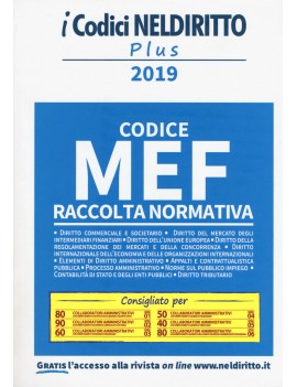 CODICE MEF raccolta normativa 2019