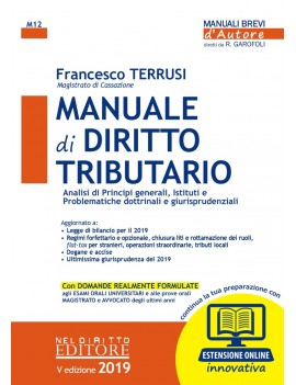 MANUALE DI DIRITTO TRIBUTARIO 2019