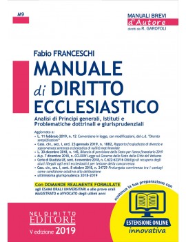 MANUALE DI DIRITTO ECCLESIASTICO 2018