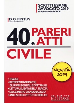 40 PARERI e ATTI  CIVILE 2019