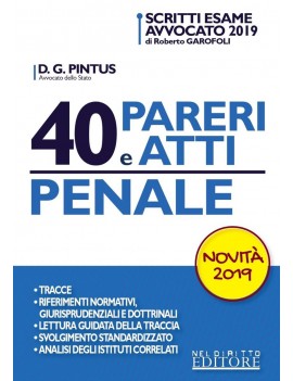 40 PARERI e ATTI  PENALE 2019