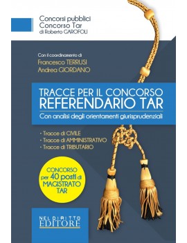 TRACCE PER CONCORSO REFERENDARIO TAR