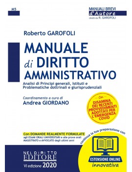 MANUALE DI DIRITTO AMMINISTRATIVO 2020