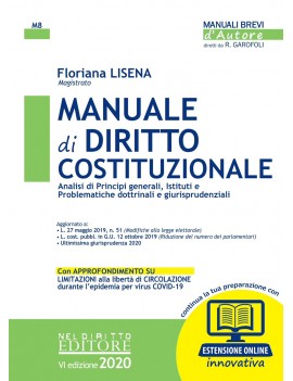 MANUALE DI DIRITTO COSTITUZIONALE 2020