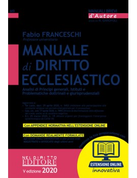 MANUALE DI DIRITTO ECCLESIASTICO 2020