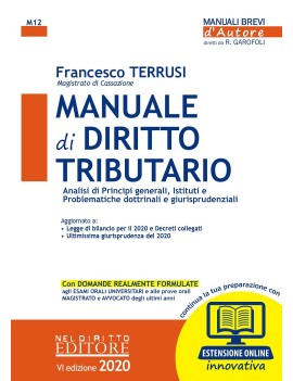 MANUALE DI DIRITTO TRIBUTARIO 2020