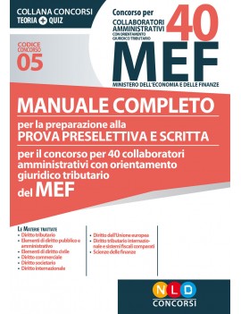 40 MEF COLLABORATORI AMMINISTRATIVI ECON