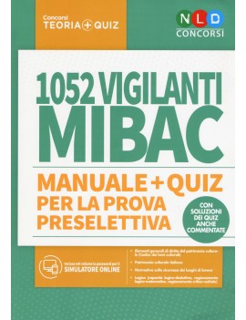 1052 VIGILANTI MIBACT manuale + quiz