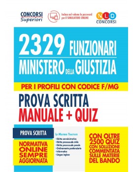 2329 FUNZIONARI MINISTERO GIUSTIZIA