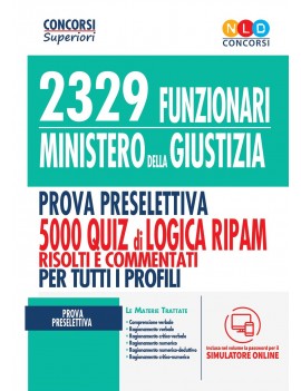 2329 FUNZIONARI MINISTERO GIUSTIZIA