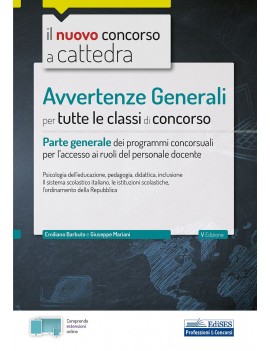 NUOVO CONCORSO A CATTEDRA. AVVERTENZE GE