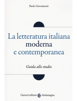 LETTERATURA ITALIANA MODERNA E CONTEMPOR