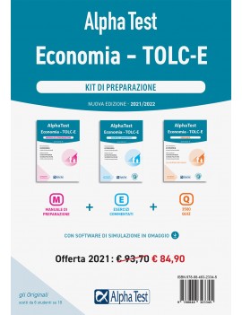 ALPHA TEST ECONOMIA. TOLC-E. KIT DI PREP