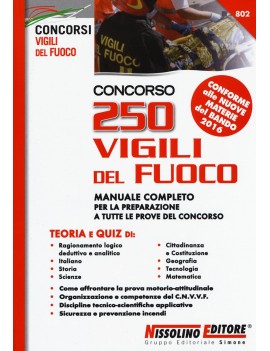 250 VIGILI DEL FUOCO teoria + quiz