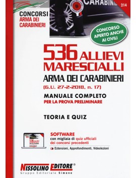 536 ALLIEVI MARESCIALLI arma carabinier